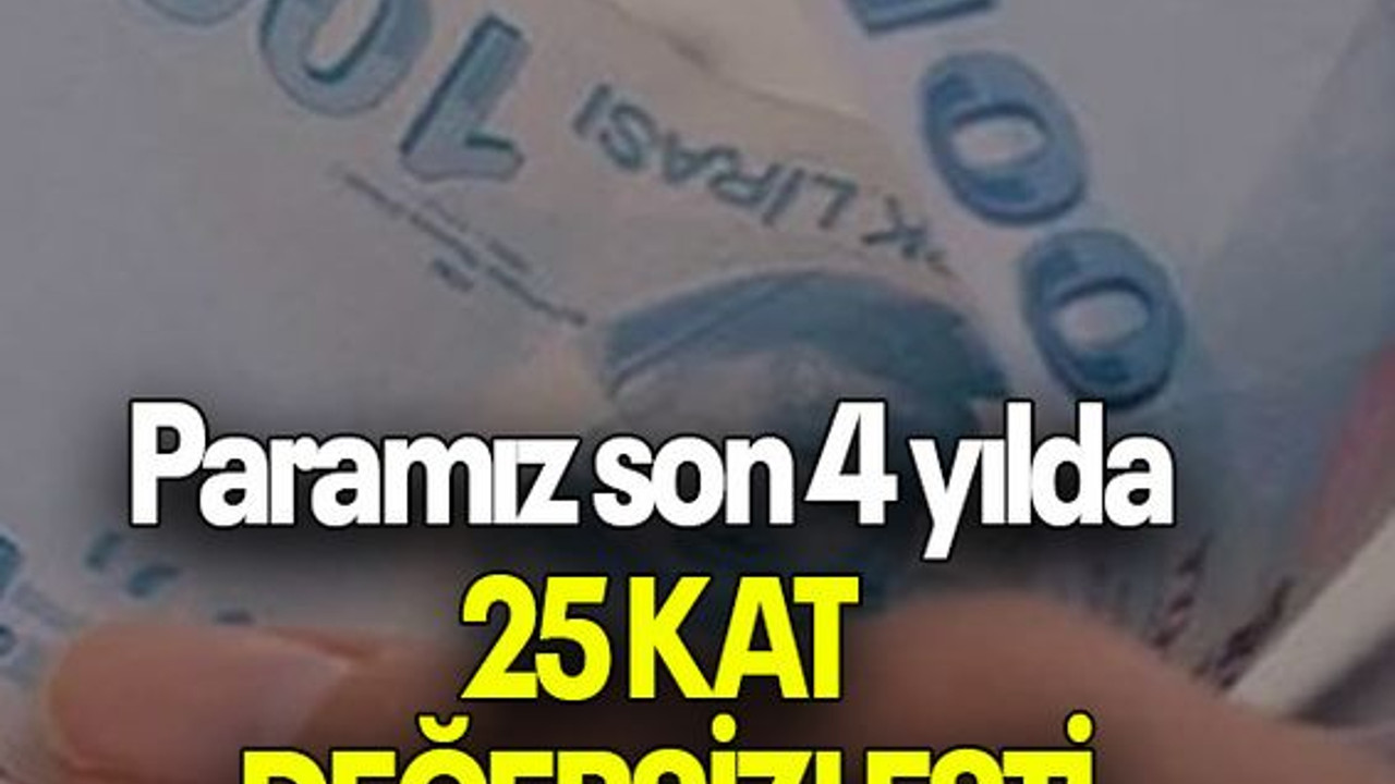 Paramız son 4 yılda 25 KAT DEĞERSİZLEŞTİ